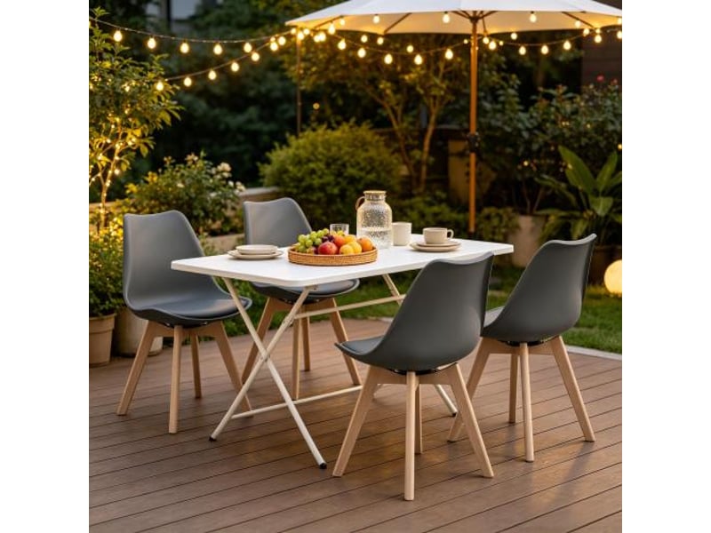  Chaise d'accent tendance et unique – lot de 4 chaises polyvalentes pour salle à manger, salon, coiffeuse et bureau  - Conforama D