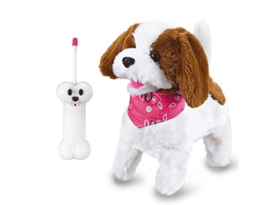 Lucky rc chien en peluche blancmarron 27mhz