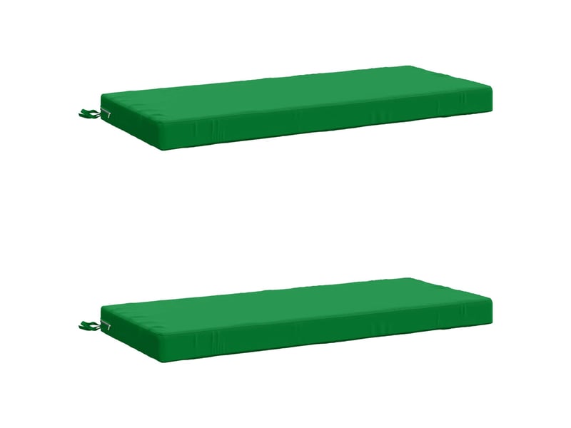  Lot de 2 coussins de banc, coussins d'assise soest 100 % polyester vert cf57536  - Conforama A