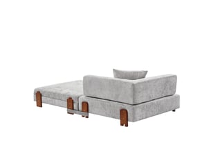 Deplimousse convertible 1 place gris clair