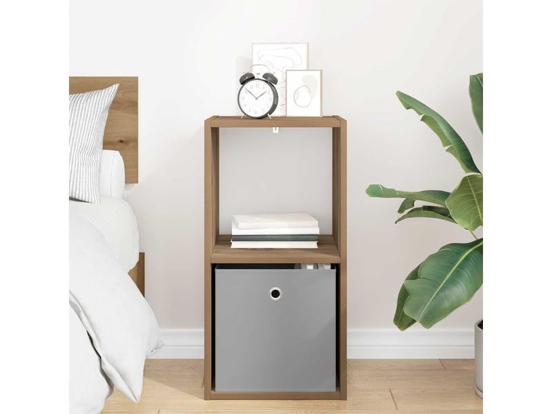  Table de chevet - cabinet de chevet - table de nuit chêne artisanal 35 x 32 x 68,5 cm  - Conforama C