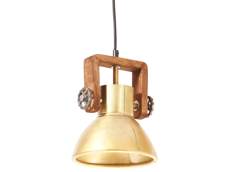 Lampe suspendue, suspension luminaire industrielle 25 w laiton rond 19 cm e27 - Conforama A