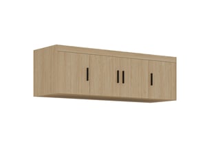 Surmeuble armoire storicos 4 portes chêne huilé 176x55x53 cm