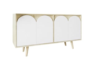 Buffet 4 porte(s)  0 tiroir(s) HANAH HOME  - 150 cm coloris beige 