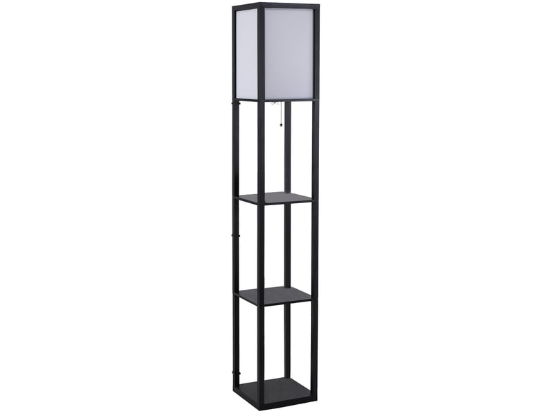  Lampadaire 26x26x160 cm e27 mdf noir  - Conforama A