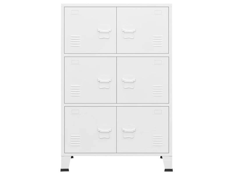  Coffre de rangement, boîte de rangement de rangement industriel blanc 75x40x115 cm métal  - Conforama D