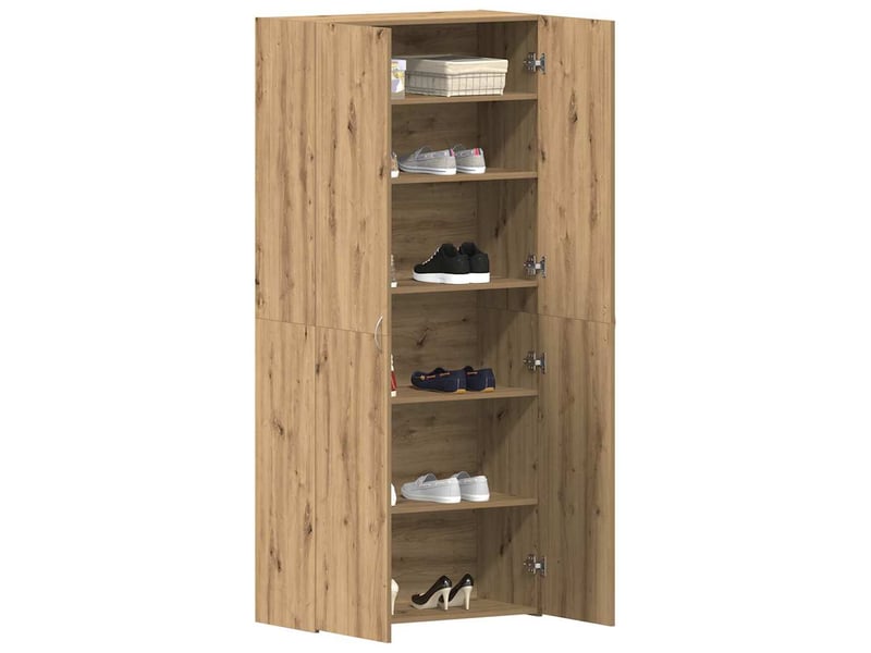  Meuble à chaussure, cabinet à chaussures 80x35.5x180 cm bois d'ingénierie shl64  - Conforama C
