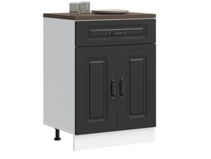 Meuble de rangement, armoire de cuisine kalmar noir bois d'ingénierie shl8639