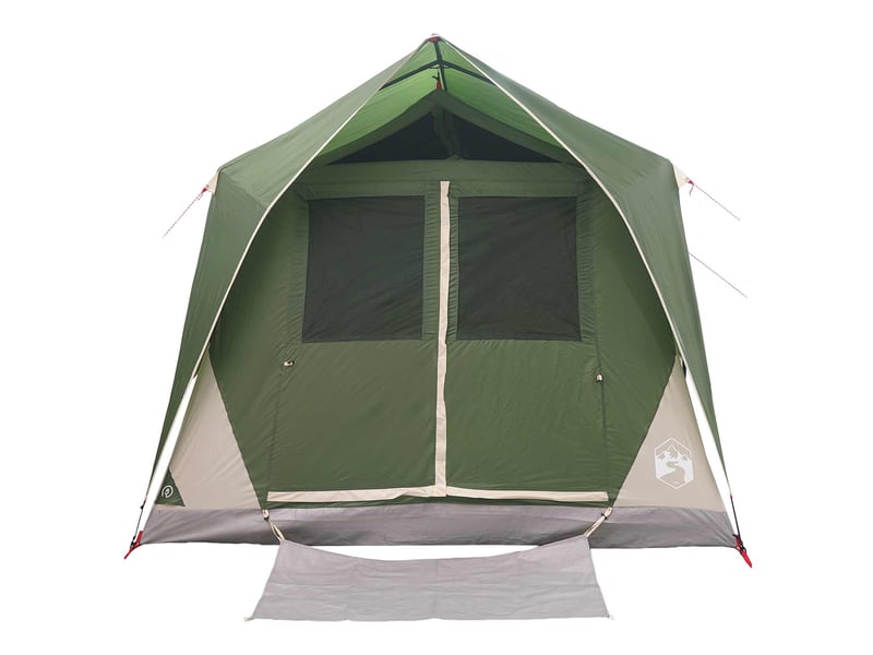  Tente tunnel, tente de camping 6 personne vert polyester et acier  - Conforama E