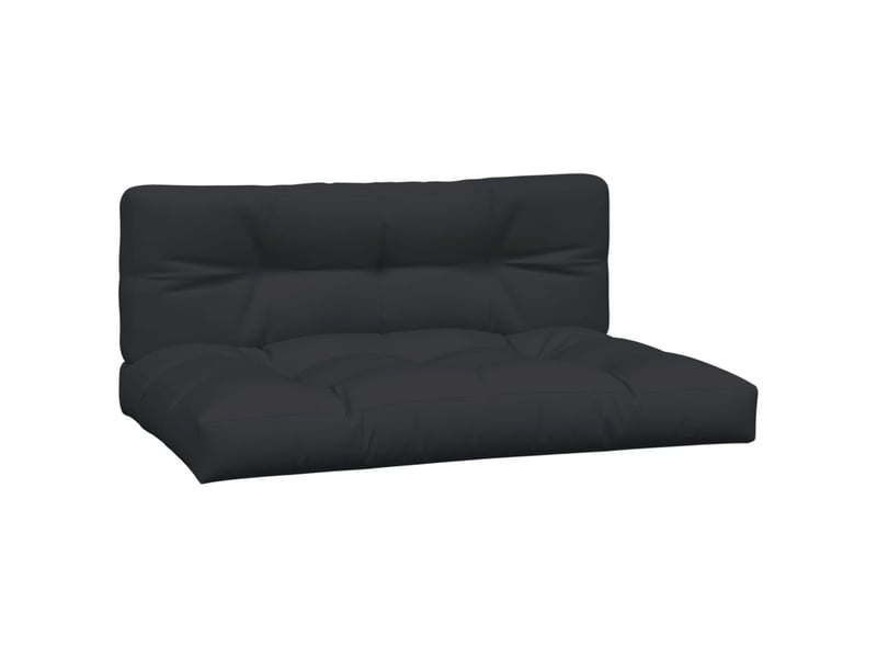  Lot de 2 coussins de palette, coussins de canapé noir tissu cf59586  - Conforama A