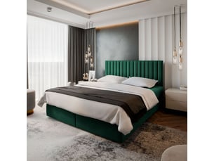 Lit avec rangement 180x200 cm <strong>MASSENO</strong> <strong></strong> coloris vert