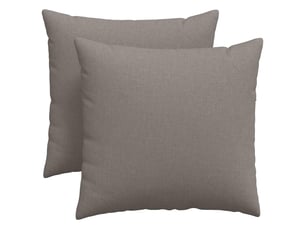 Lot de 2 coussins de canapé, coussins décoratifs tissu taupe 45 x 45 cm cf58957