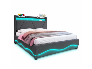 Lit coffre 140x200 cm   Bliss Lite coloris gris