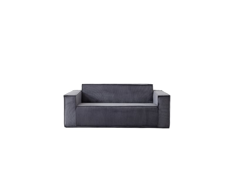  Canapé 2 places - velours côtelé - gris - siège profond - installation facile gris - Conforama A