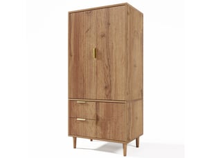 Lit adulte <strong>SWEIKO</strong> <strong></strong> coloris bois clair largeur 80 cm