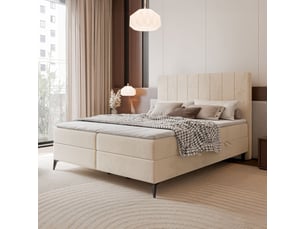 Lit avec rangement 160x200 cm IDOHOME  VERA coloris blanc