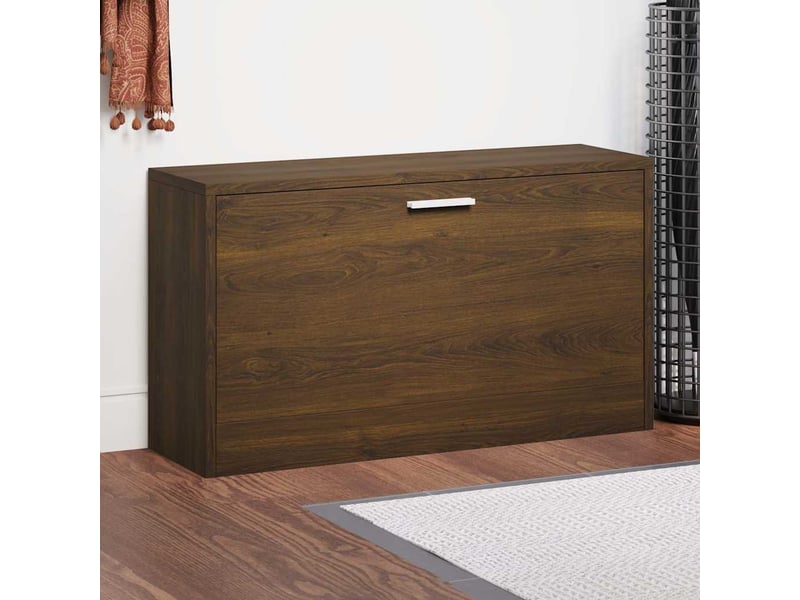  Banc à chaussures, meuble à chaussures chêne marron 80x24x45 cm bois d'ingénierie  - Conforama B