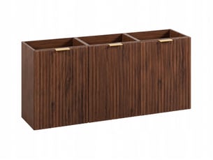 Ensemble de meubles bas flow noyer foncé 120 cm avec panier à linge