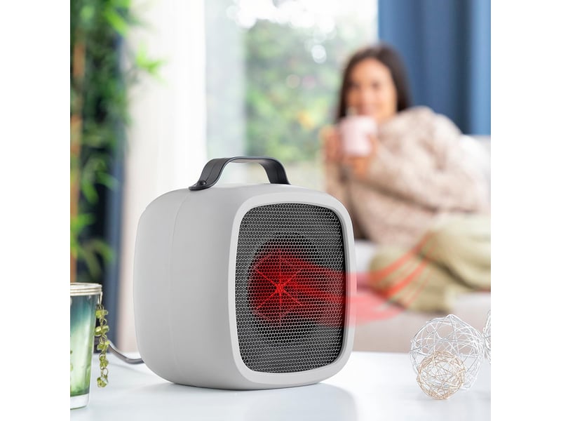 Chauffage électrique portable blanc 14*14*10cm 1 pièce chauffage rapide et confortable adapté à la maison et au travail FXN02060 - Conforama D