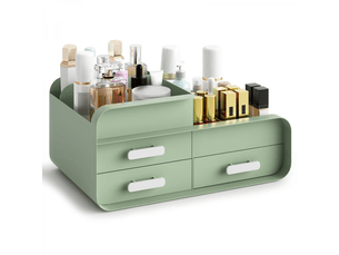 Boîte rangement maquillage organisateur - 3 tiroirs,rangement salle de bain pour pinceaux,maquillages,parfum et soins de la peau