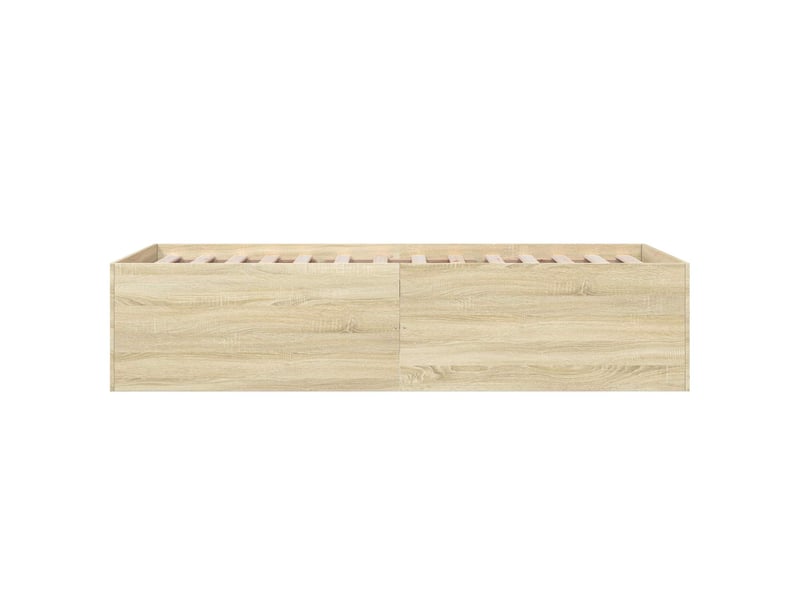 Lit simple- lit adulte - cadre de lit au sol chêne sonoma 80 x 200 cm bois d'ingénierie - Conforama D