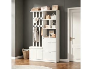 Buffet 2 porte(s) 2 tiroir(s) <strong>RAELUNYI</strong> <strong></strong> - 30 cm coloris blanc