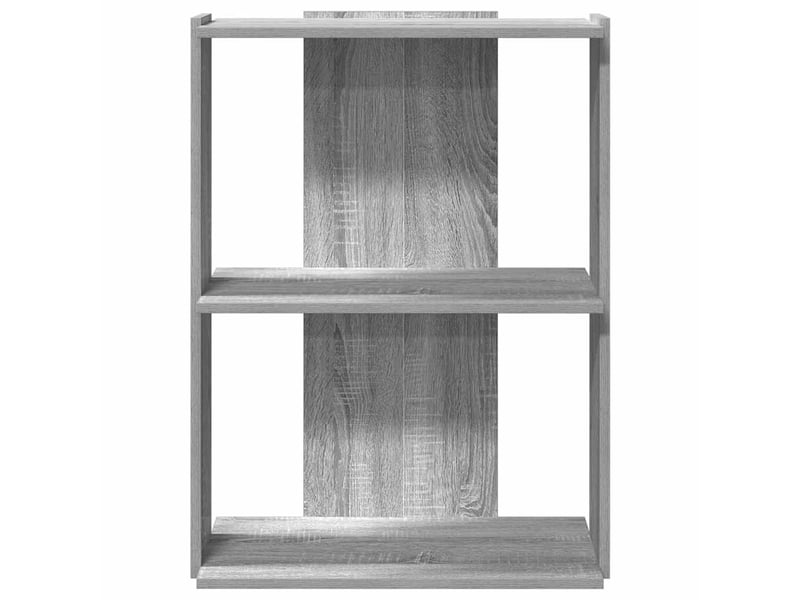  Bibliothèque 3 niveaux, armoire à livres sonoma gris 60x30x80cm bois d'ingénierie  - Conforama D