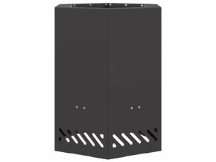 Brasero exterieur, foyer sans fumée noir 38x38x51 cm acier patiné shl450