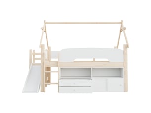 Lit cabane 90x200 cm ARVELLA coloris bicolore