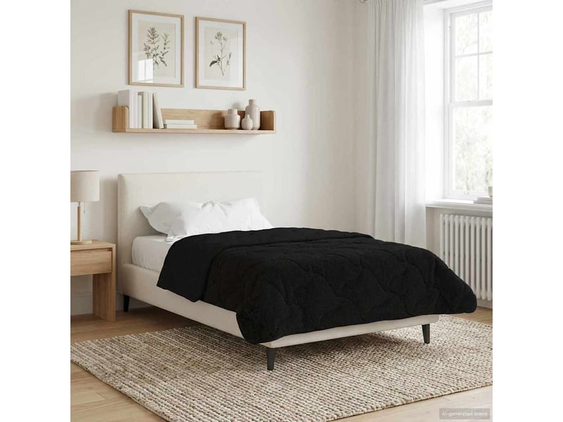  Couette - duvet d'été 140 x 220 cm été noir respirant  - Conforama D