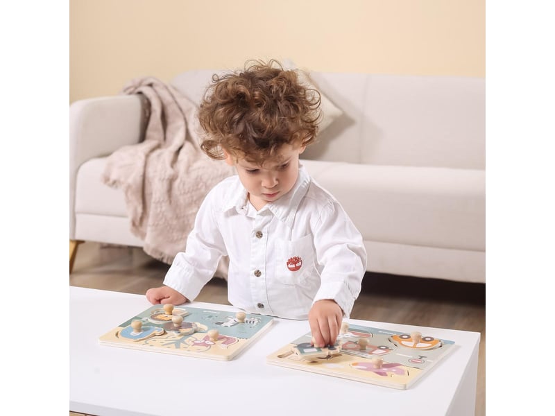  Puzzle en bois viga 44068 polarb - animaux à boutons 6971608440687 - Conforama C