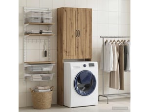 Armoire de toilette, meuble de toilette utrecht chêne artisanal 66x25.5x190 cm
