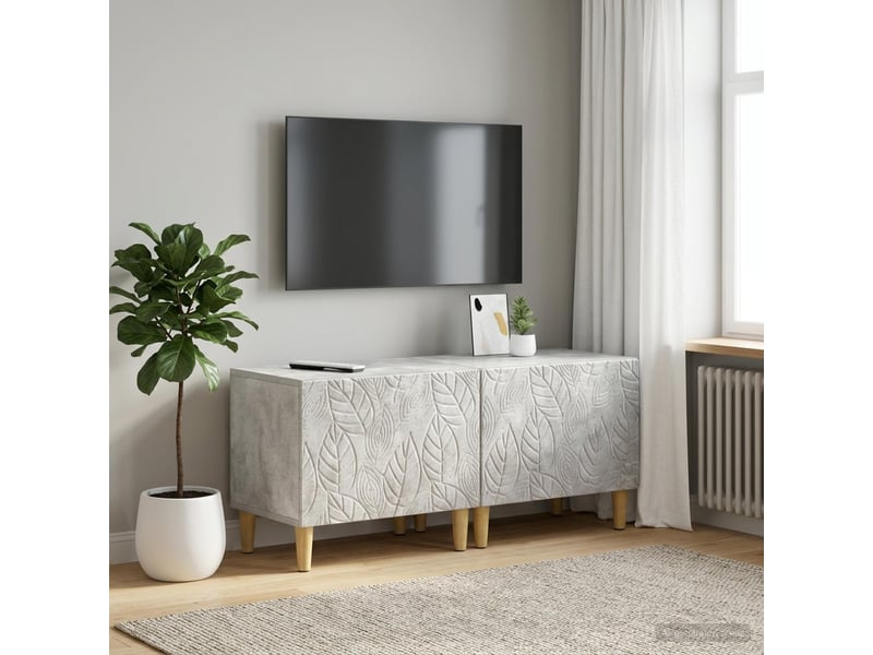  Meuble tv - banc tv - meuble de rangement gris béton bois d'ingénierie  - Conforama B