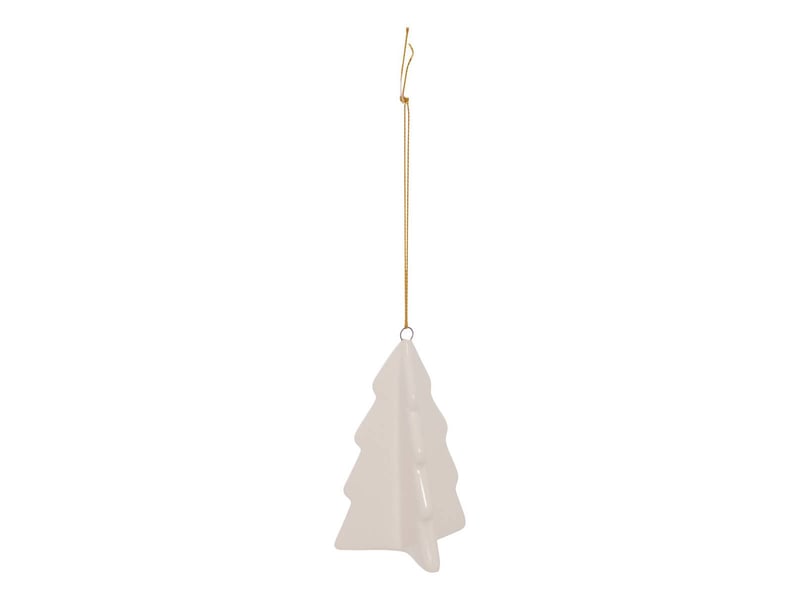  Suspension de sapin motif sapin en céramique brillante 9 cm  - Conforama A