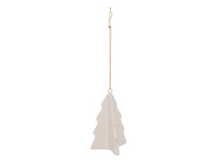 Suspension de sapin motif sapin en céramique brillante 9 cm