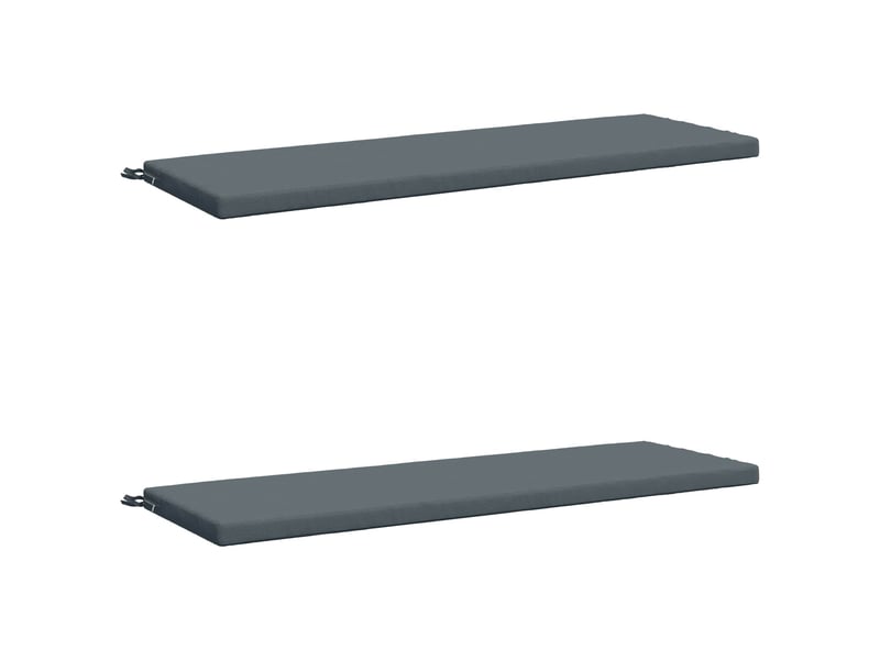  Lot de 2 coussins de banc, coussins d'assise soest 100 % polyester bleu cf57072  - Conforama A