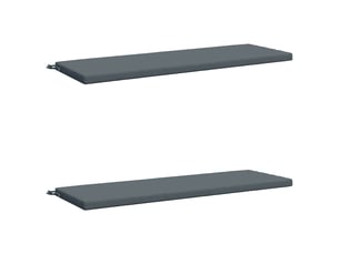 Lot de 2 coussins de banc, coussins d'assise soest 100 % polyester bleu cf57072