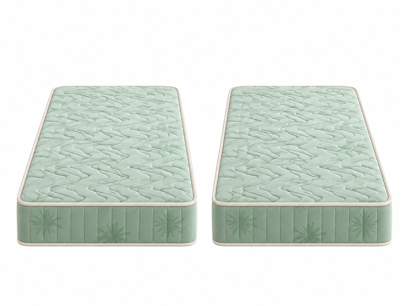Lot de 2 matelas mousse 100x200 cm - 19 cm - soutien ferme - confort optimal - usage quotidien - luxe  - Conforama A
