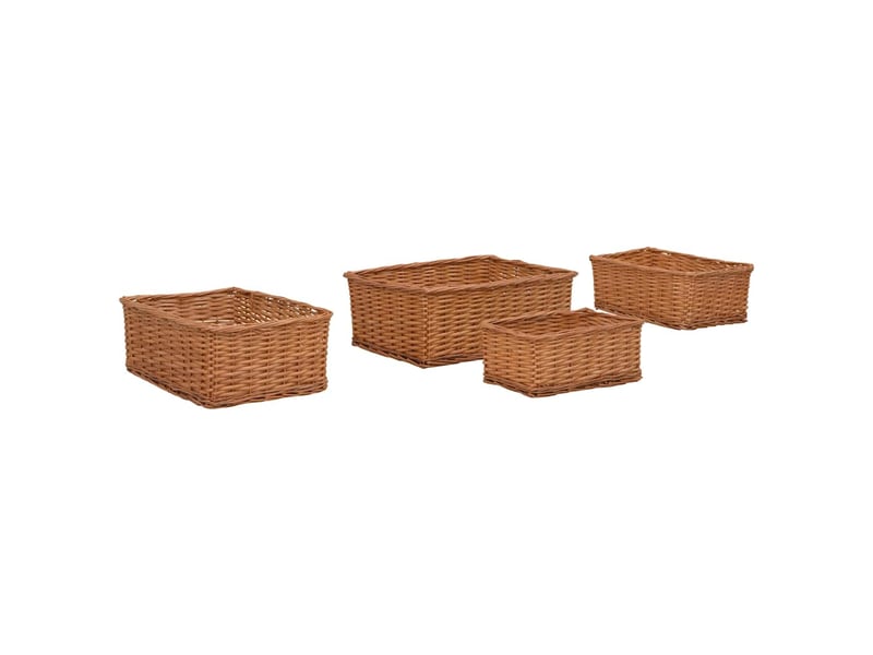  Ensemble de paniers gigognes 4 pcs marron saule  - Conforama B