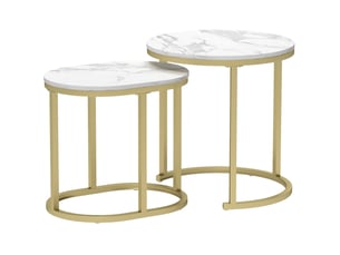 Table basse coloris blanc <strong>WISHDOR</strong> <strong></strong> - 36 cmx50 cm