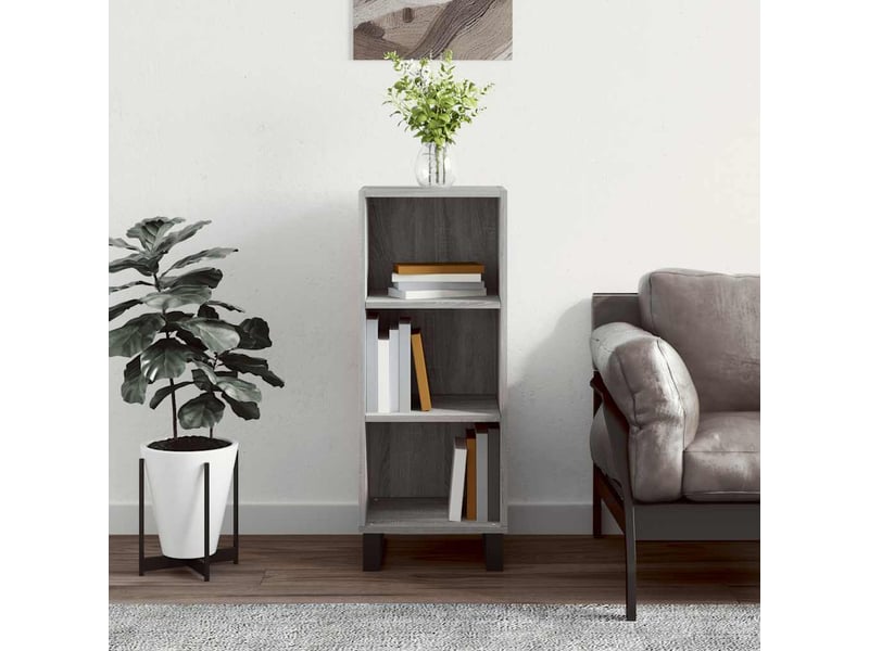  Buffet - bahut - meuble de rangement sonoma gris 34,5x32,5x90 cm bois d'ingénierie  - Conforama B