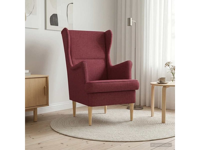  Vidaxl fauteuil bordeaux tissu  - Conforama B
