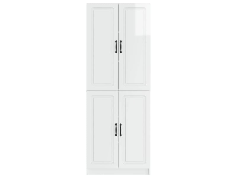  Buffet - ensemble de meubles 2 pc blanc brillant bois d'ingénierie  - Conforama E