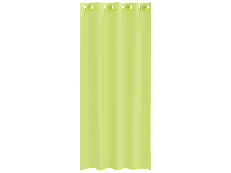  Lot de 2 rideaux en voile, voilages avec œillets vert pomme 140x245 cm cf44433  - Conforama D