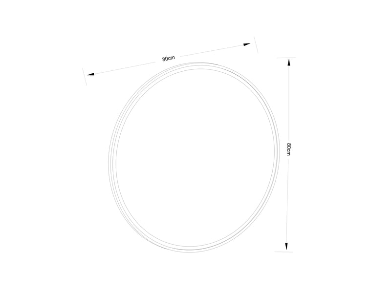  Miroir de salle de bain rond led antibuée à intensité variable d 80 cm W3416P502025 - Conforama C
