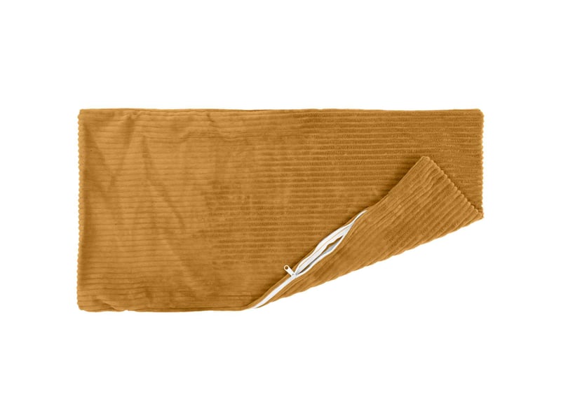 Lot de 2 housses de coussin heerlen jaune 50 x 80 cm velours côtelé cf49452 - Conforama C