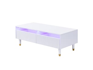 Table basse rectangulaire coloris blanc ATELIER CONFORTIEL - 50 cmx110 cm