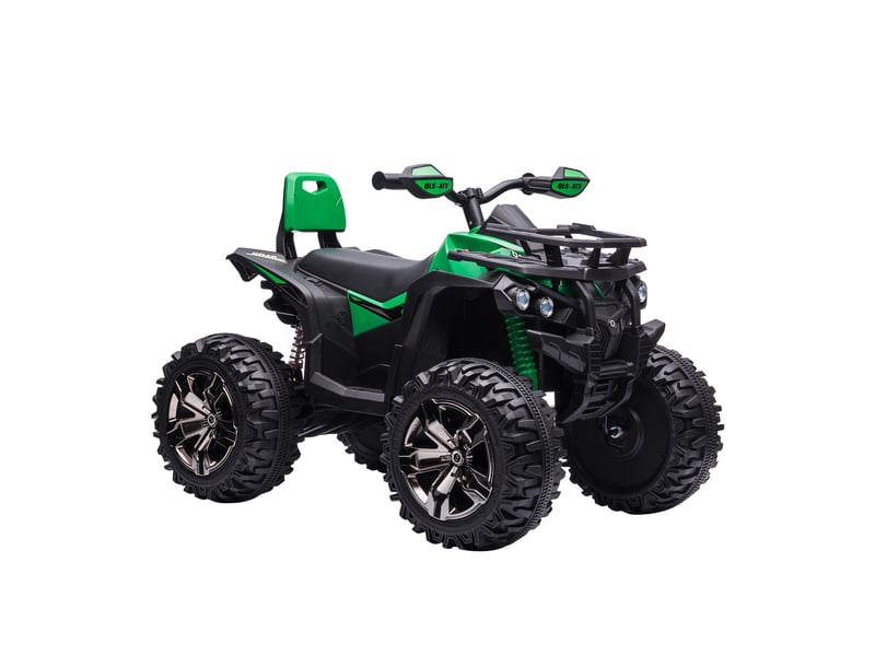 Quad électrique 12 v pour enfants avec phares et batterie rechargeable, 3-5 ans, 100 x 65 x 73 cm, vert - Conforama B