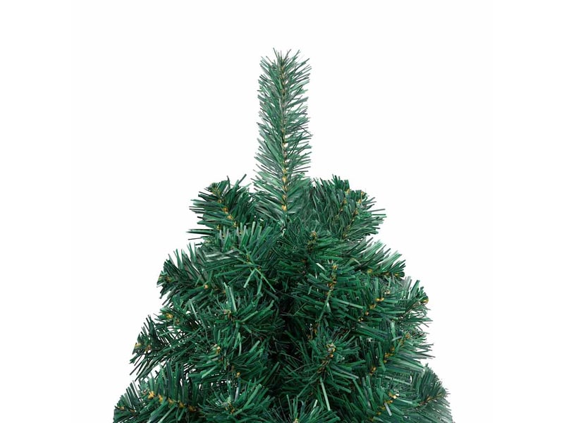  Demi-sapin de noël - arbre de noël artificiel pré-éclairé et boules vert 120 cm  - Conforama D