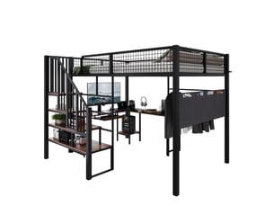 Lit mezzanine 140x200 cm <strong>WISHDOR</strong> <strong></strong> coloris bicolore